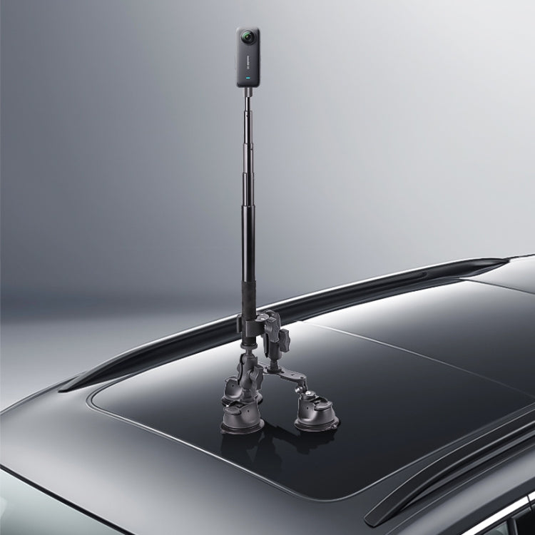 Dual-leg Suction Cup + Single Suction Cup with Selfie Stick Kits (Black) - Holder by PMC TechLife | Online Shopping South Africa | PMC TechLife | Buy Now Pay Later Mobicred