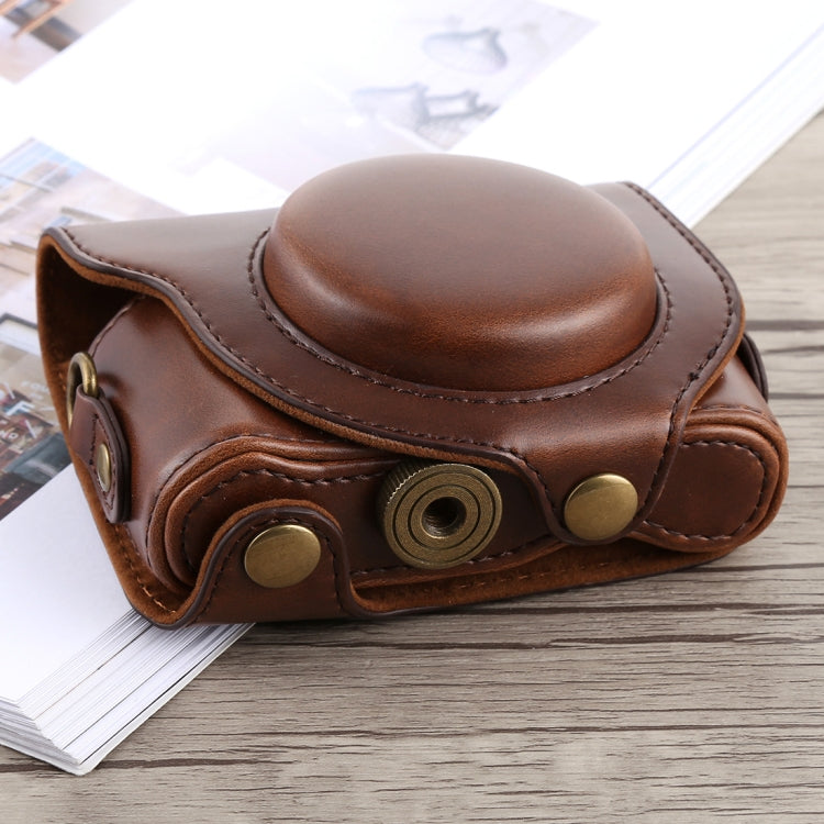 Full Body Camera PU Leather Case Bag with Strap for Sony DSC-HX90(Coffee) - free shipping - PMC TechLife - Order now!