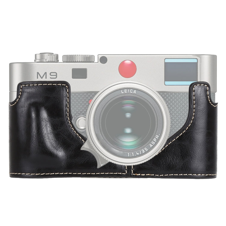 1/4 inch Thread PU Leather Camera Half Case Base for Leica M9 (Black) - free shipping - PMC TechLife - Order now!