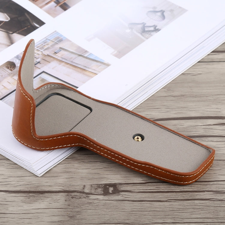 1/4 inch Thread PU Leather Camera Half Case Base for Canon EOS 6D /  6D Mark II (Brown) - free shipping - PMC TechLife - Order now!