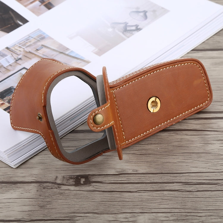 1/4 inch Thread PU Leather Camera Half Case Base for Canon EOS 6D /  6D Mark II (Brown) - free shipping - PMC TechLife - Order now!