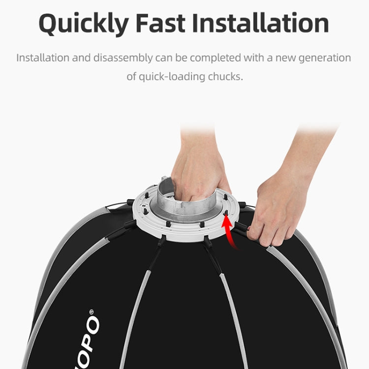 TRIOPO K65 65cm Speedlite Flash Octagon Parabolic Softbox Bowens Mount Diffuser for Speedlite - free shipping - PMC TechLife - Order now!