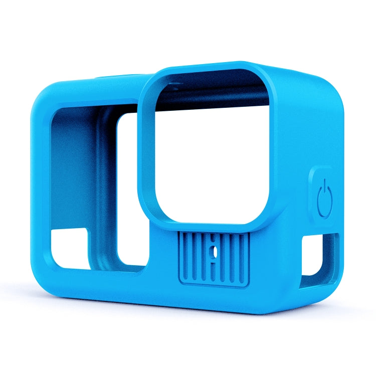 For GoPro HERO13 Black Silicone Protective Case Cover with Wrist Strap & Lens Cover (Blue) - free shipping - PMC TechLife - Order now!