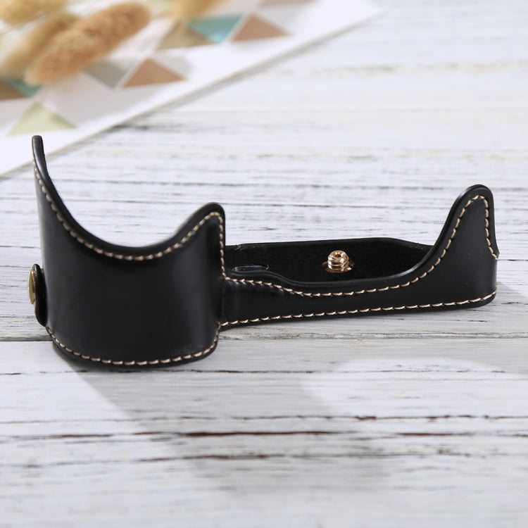 1/4 inch Thread PU Leather Camera Half Case Base for Sony ILCE-6000 / A6000(Black) - free shipping - PMC TechLife - Order now!