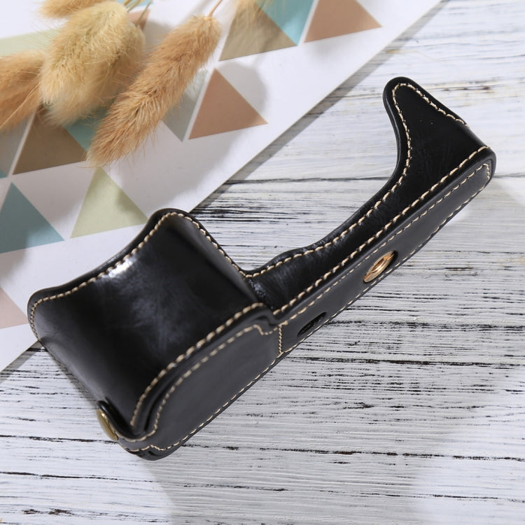 1/4 inch Thread PU Leather Camera Half Case Base for Sony ILCE-6000 / A6000(Black) - free shipping - PMC TechLife - Order now!