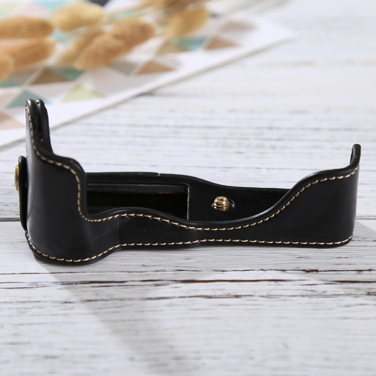 1/4 inch Thread PU Leather Camera Half Case Base for Canon EOS M3(Black) - free shipping - PMC TechLife - Order now!