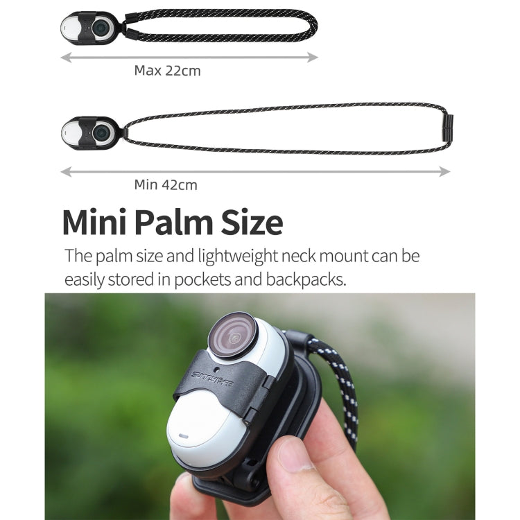 For Insta360 GO 3 Sunnylife Magnetic Neck Mount Chest Body Camera Necklace Lanyard POV Vlog Holder (Black) - Holder by Sunnylife | Online Shopping South Africa | PMC Jewellery | Buy Now Pay Later Mobicred