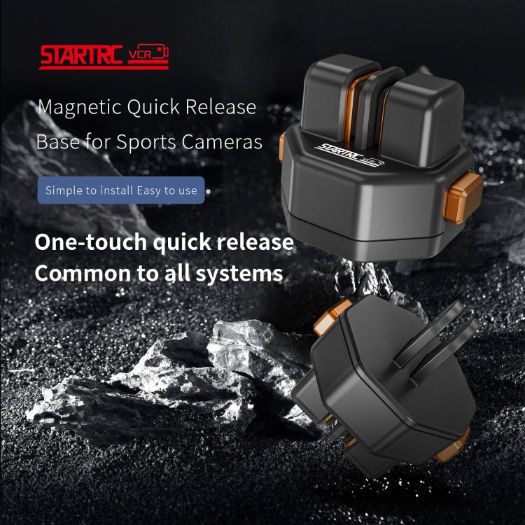 STARTRC VCR Snap-Mag Quick Release Base Mount Adapter For GoPro (Black) - free shipping - PMC TechLife - Order now!