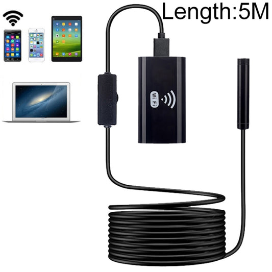 F99 HD Mobile Phone Endoscope, 8mm Waterproof Pipe Endoscope, Wifi Version, Hardwire, Length: 5m (Black) -  by PMC Jewellery | Online Shopping South Africa | PMC Jewellery | Buy Now Pay Later Mobicred