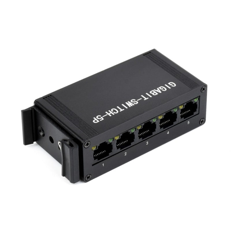 Waveshare Industrial 5P Gigabit Ethernet Switch, Full-Duplex 10/100/1000M, DIN Rail Mount - free shipping - PMC Jewellery - Order now!