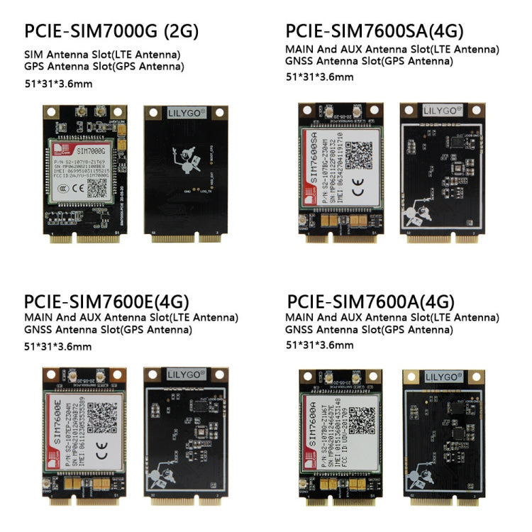 TTGO T-PCIE ESP32-WROVER-B AXP192 Chip WiFi Bluetooth Nano Card SIM Series Module Hardware Composable Development Board, SIM7600E-PCIE - free shipping - PMC Jewellery - Order now!