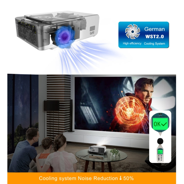 T6 3500ANSI Lumens 1080P LCD Mini Theater Projector, Standard Version, US Plug(Silver) - LED Projector by PMC Jewellery | Online Shopping South Africa | PMC Jewellery | Buy Now Pay Later Mobicred