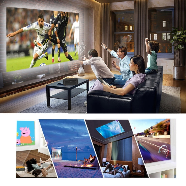 A2000 Portable Projector 800 Lumen LCD Home Theater Video Projector, Support 1080P, UK Plug (White) - LED Projector by PMC TechLife | Online Shopping South Africa | PMC TechLife | Buy Now Pay Later Mobicred
