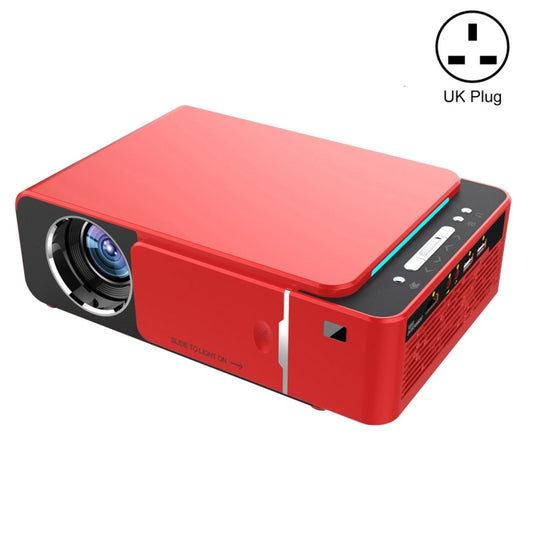 T6 2000ANSI Lumens 1080P LCD Mini Theater Projector, Phone Version, UK Plug(Red) - LED Projector by PMC Jewellery | Online Shopping South Africa | PMC Jewellery | Buy Now Pay Later Mobicred