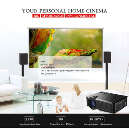 LY-40 1800 Lumens 1280 x 800 Home Theater LED Projector with Remote Control, EU Plug (White) - LED Projector by PMC Jewellery | Online Shopping South Africa | PMC Jewellery | Buy Now Pay Later Mobicred