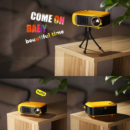 A2000 1080P Mini Portable Smart Projector Children Projector, AU Plug(Yellow) - Mini Projector by PMC Jewellery | Online Shopping South Africa | PMC Jewellery | Buy Now Pay Later Mobicred