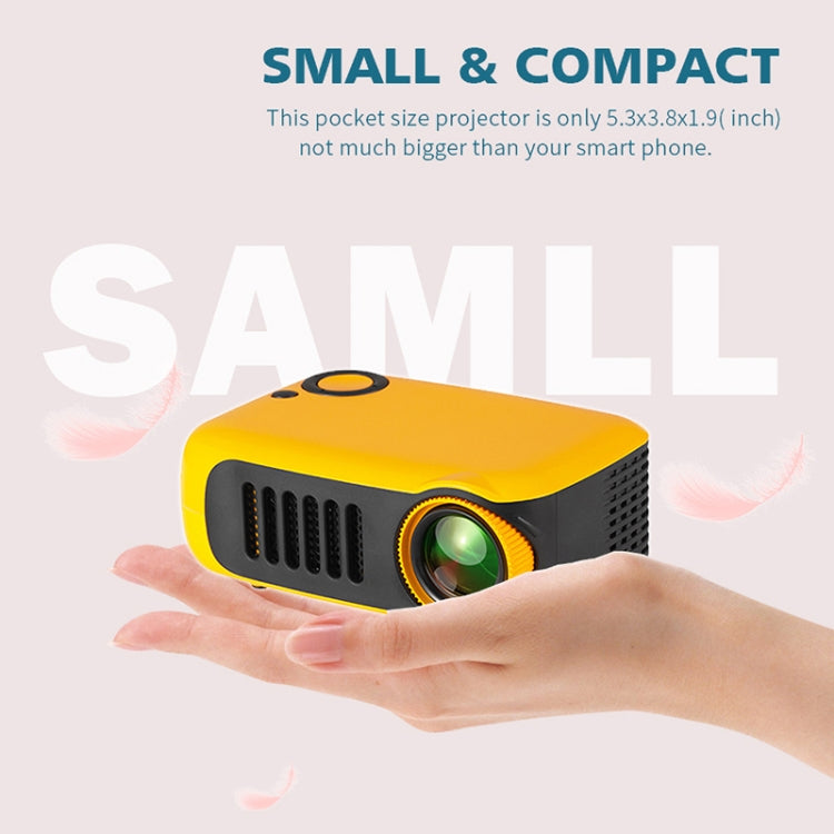 A2000 1080P Mini Portable Smart Projector Children Projector, EU Plug(Black) - Mini Projector by PMC Jewellery | Online Shopping South Africa | PMC Jewellery | Buy Now Pay Later Mobicred