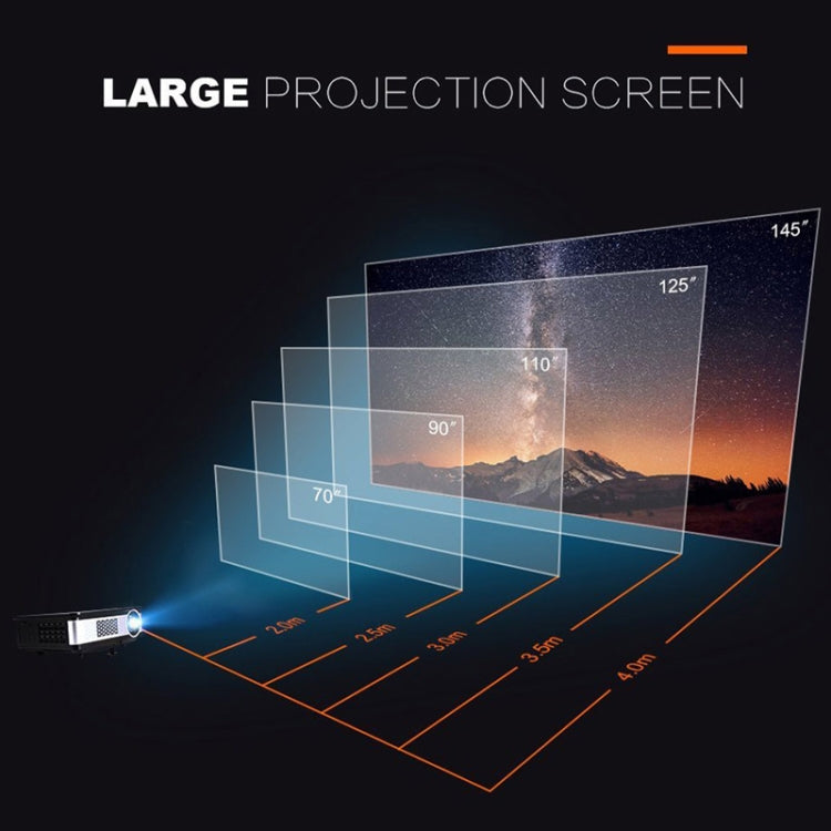 Wejoy L2 300ANSI Lumens 5.8 inch LCD Technology HD 1280*768 pixel Projector with Remote Control,  VGA, HDMI(Black) - Mini Projector by WEJOY | Online Shopping South Africa | PMC TechLife | Buy Now Pay Later Mobicred