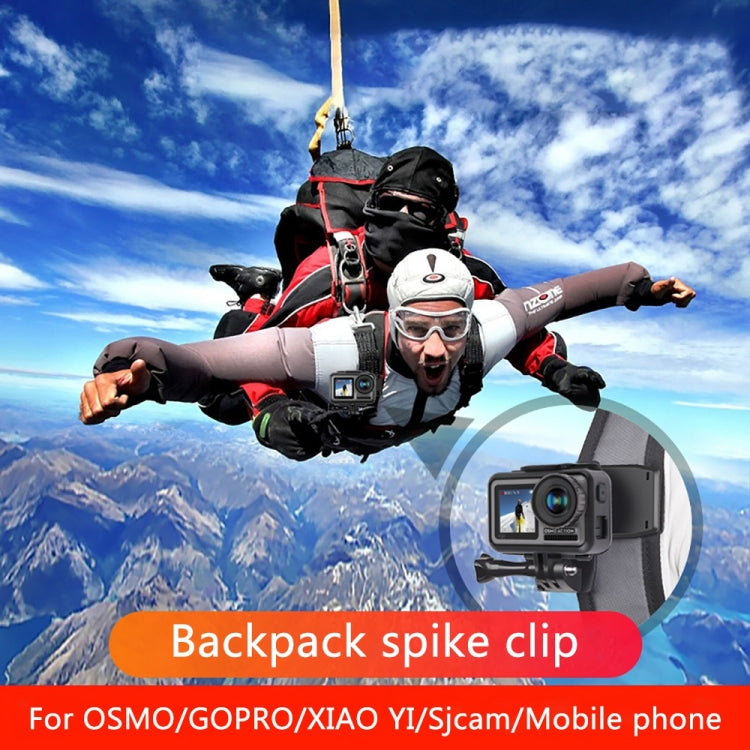 RUIGPRO 360 Degree Rotation Backpack Rec-Mounts Clip Clamp Mount with Screw for GoPro HERO9 Black / HERO8 Black /7 /6 /5 /5 Session /4 Session /4 /3+ /3 /2 /1, DJI Osmo Action, Xiaoyi and Other Action Cameras(Black) -  by RUIGPRO | Online Shopping South Africa | PMC Jewellery | Buy Now Pay Later Mobicred
