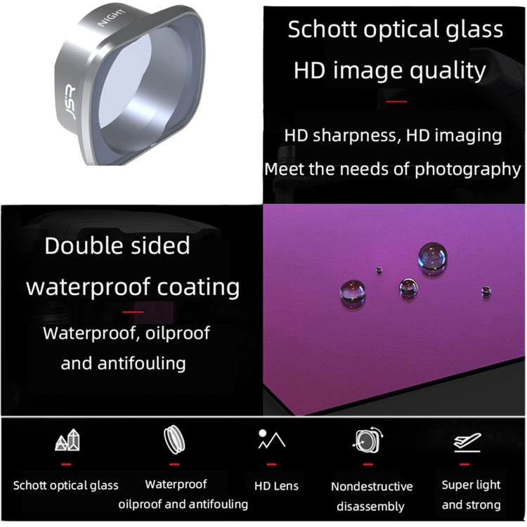 JSR KS ND16 Lens Filter for DJI FPV, Aluminum Alloy Frame - free shipping - PMC TechLife - Order now!