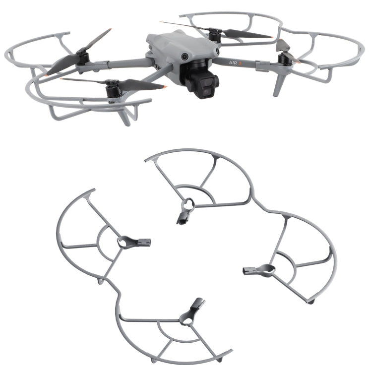 For DJI Air 3S / 3 Sunnylife Propellers Guard Protector Integrated Shielding Rings Quick Release Anti-Collision Props Safe Ring (Grey) - free shipping - PMC TechLife - Order now!