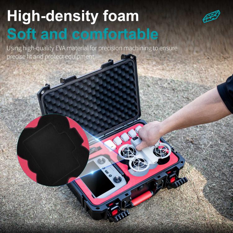 For DJI Neo / RC2 / RC-N3 STARTRC Waterproof PP Suitcase Shoulder Storage Box (Black) - free shipping - PMC TechLife - Order now!