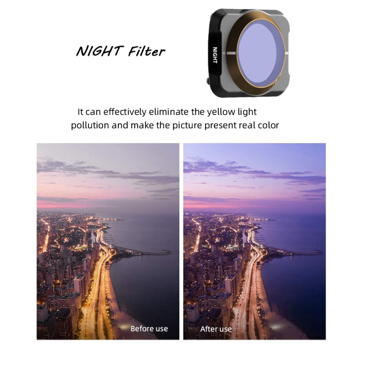 JSR Drone NIGHT Light Pollution Reduction  Lens Filter for DJI MAVIC Air 2 - Mavic Lens Filter by JSR | Online Shopping South Africa | PMC Jewellery | Buy Now Pay Later Mobicred
