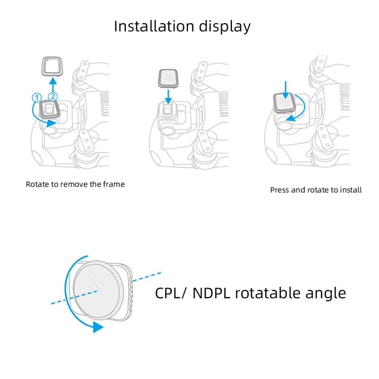 JSR Drone Variable VND 2-5 Stop Lens Filter for DJI MAVIC Air 2 - Mavic Lens Filter by JSR | Online Shopping South Africa | PMC Jewellery | Buy Now Pay Later Mobicred