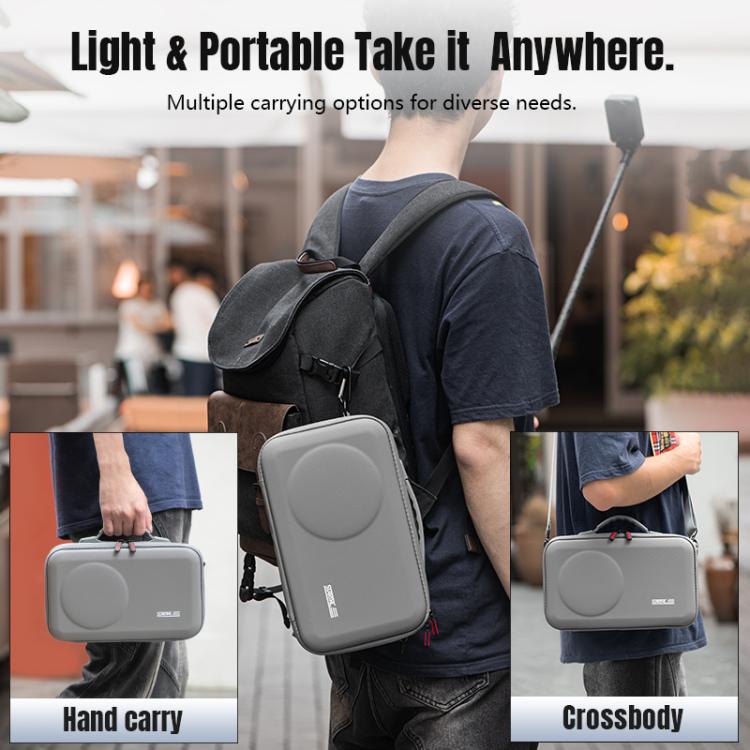 For DJI Osmo 360 STARTRC Full Kit Portable Handbag Shoulder PU Storage Bag (Grey) - free shipping - PMC TechLife - Order now!