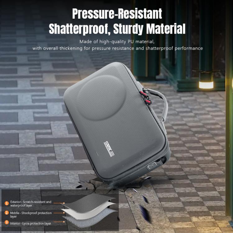 For DJI Osmo 360 STARTRC Full Kit Portable Handbag Shoulder PU Storage Bag (Grey) - free shipping - PMC TechLife - Order now!