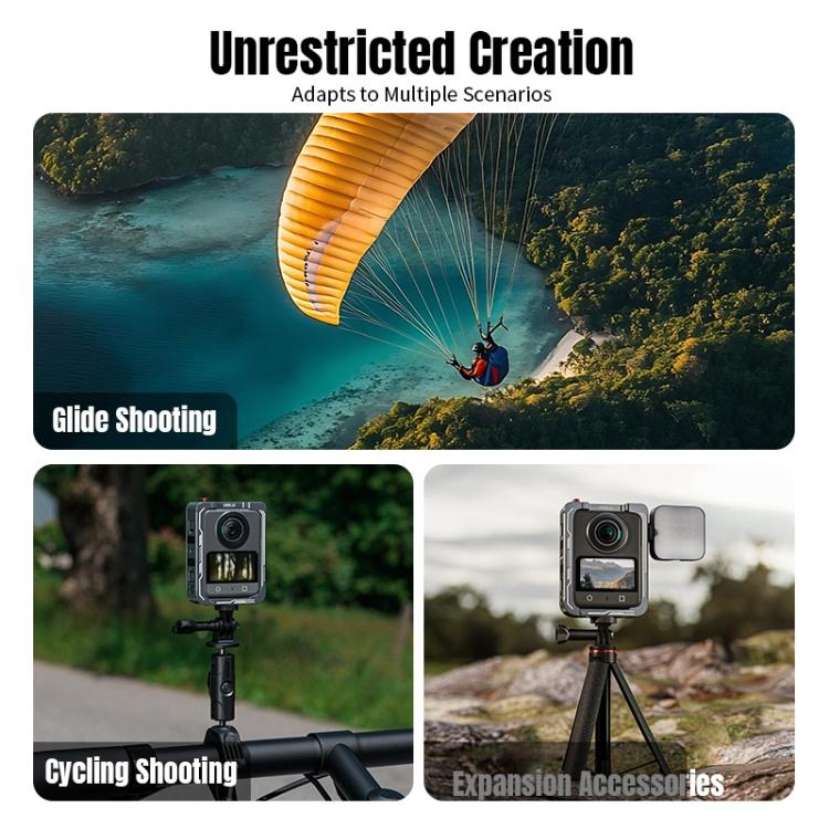 For DJI Osmo 360 STARTRC Metal Cage Frame with Cold Shoe (Grey) - free shipping - PMC TechLife - Order now!