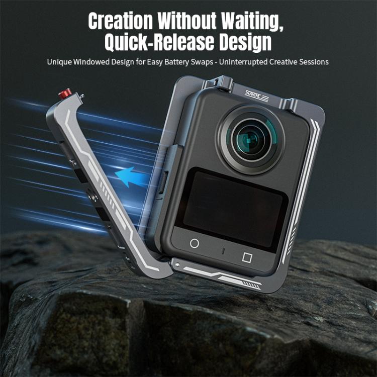 For DJI Osmo 360 STARTRC Metal Cage Frame with Cold Shoe (Grey) - free shipping - PMC TechLife - Order now!