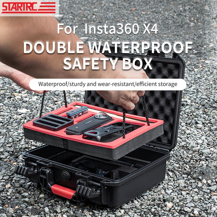 For Insta360 X4 STARTRC Waterproof EVA ABS Dual-layer Suitcase Storage Box (Black) - Case & Bags by STARTRC | Online Shopping South Africa | PMC Jewellery | Buy Now Pay Later Mobicred