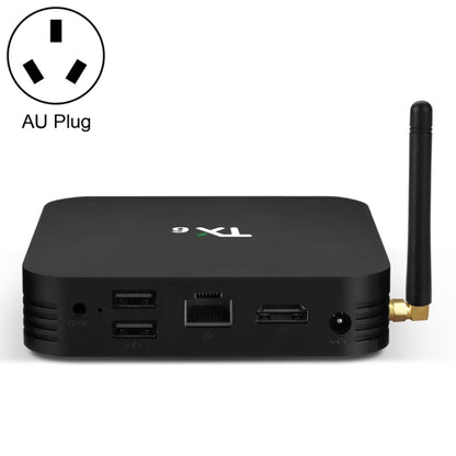 TX6 HD TV Box Media Player, Android 7.1 / 9.0 System, Allwinner H6, up to 1.5GHz, Quad-core ARM Cortex-A53, 2GB + 16GB, Support Bluetooth, WiFi, RJ45, AU Plug - Allwinner H6 by PMC Jewellery | Online Shopping South Africa | PMC Jewellery | Buy Now Pay Later Mobicred