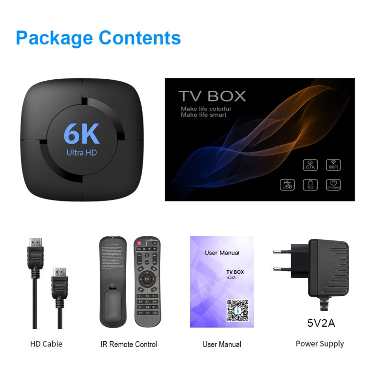 6K UHD Smart TV Box, Android 10.0, Allwinner H616 Quad Core, 2GB+8GB, AU Plug - Allwinner H6 by PMC Jewellery | Online Shopping South Africa | PMC Jewellery | Buy Now Pay Later Mobicred