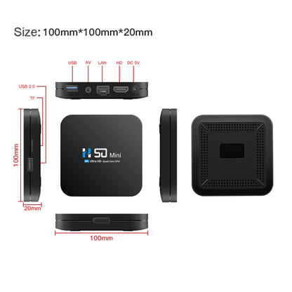 H50 Mini 4K Smart Network TV Box, Android 10.0, RK3318 Quad Core, 2GB+8GB, UK Plug - RK3318 by PMC Jewellery | Online Shopping South Africa | PMC Jewellery | Buy Now Pay Later Mobicred