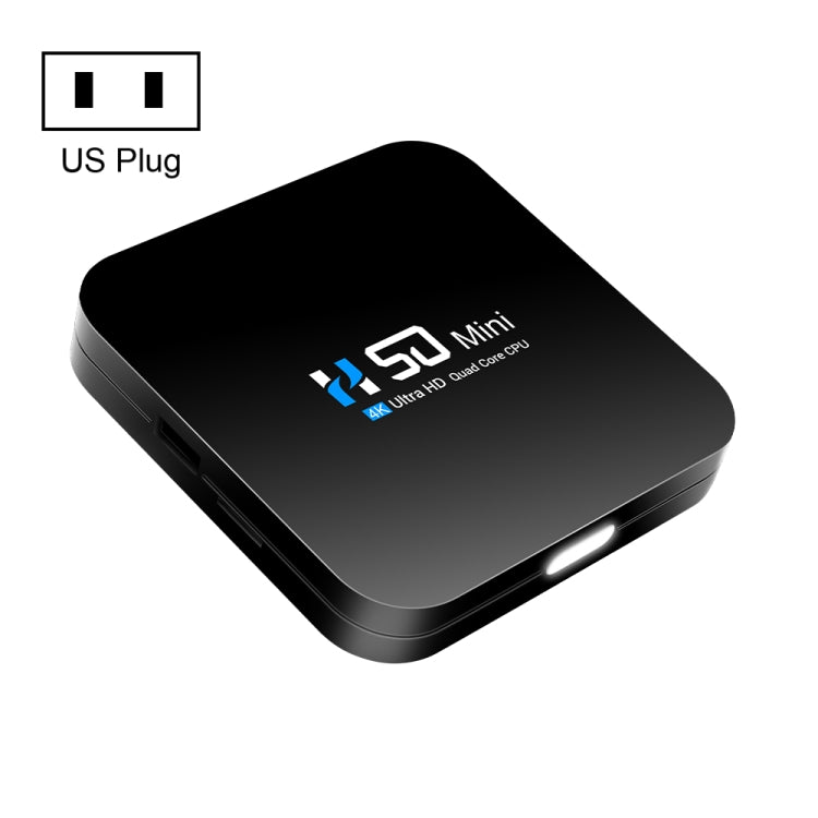 H50 Mini 4K Smart Network TV Box, Android 10.0, RK3318 Quad Core, 2GB+32GB, US Plug - RK3318 by PMC TechLife | Online Shopping South Africa | PMC TechLife | Buy Now Pay Later Mobicred