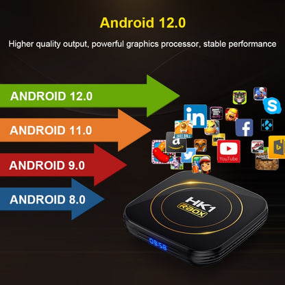 HK1 RBOX-H8S 4K Ultra HD Android 12.0 Smart TV Box with Remote Control, Allwinner H618 Quad-Core, 4GB+32GB(AU Plug) - Amlogic S905 by PMC Jewellery | Online Shopping South Africa | PMC Jewellery | Buy Now Pay Later Mobicred