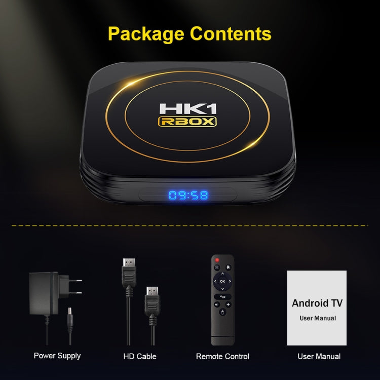 HK1 RBOX-H8S 4K Ultra HD Android 12.0 Smart TV Box with Remote Control, Allwinner H618 Quad-Core, 4GB+64GB(UK Plug) - Others by PMC Jewellery | Online Shopping South Africa | PMC Jewellery | Buy Now Pay Later Mobicred