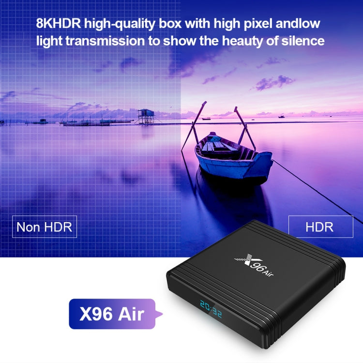 X96 Air 8K Smart TV BOX Android 9.0 Media Player with Remote Control, Quad-core Amlogic S905X3, RAM: 4GB, ROM: 32GB, Dual Band WiFi, Bluetooth, AU Plug - Amlogic S905 by PMC TechLife | Online Shopping South Africa | PMC TechLife | Buy Now Pay Later Mobicred
