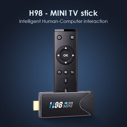 H98 Mini 4K Dongle Smart TV BOX Android 10 Media Player with Remote Control, Allwinner H313 Quad-core ARM Cortex-A53, RAM: 2GB, ROM: 16GB, Support WiFi, Bluetooth, OTG, AU Plug - Allwinner H3 by PMC Jewellery | Online Shopping South Africa | PMC Jewellery | Buy Now Pay Later Mobicred