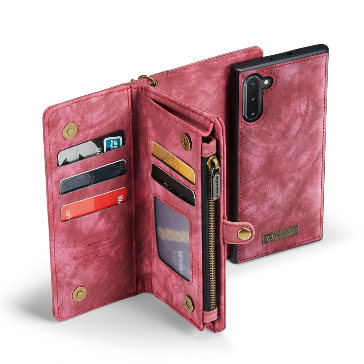 For Samsung Galaxy Note10 CaseMe-008 Detachable Multifunctional Flip Leather Phone Case(Red) - Galaxy Phone Cases by CaseMe | Online Shopping South Africa | PMC Jewellery | Buy Now Pay Later Mobicred