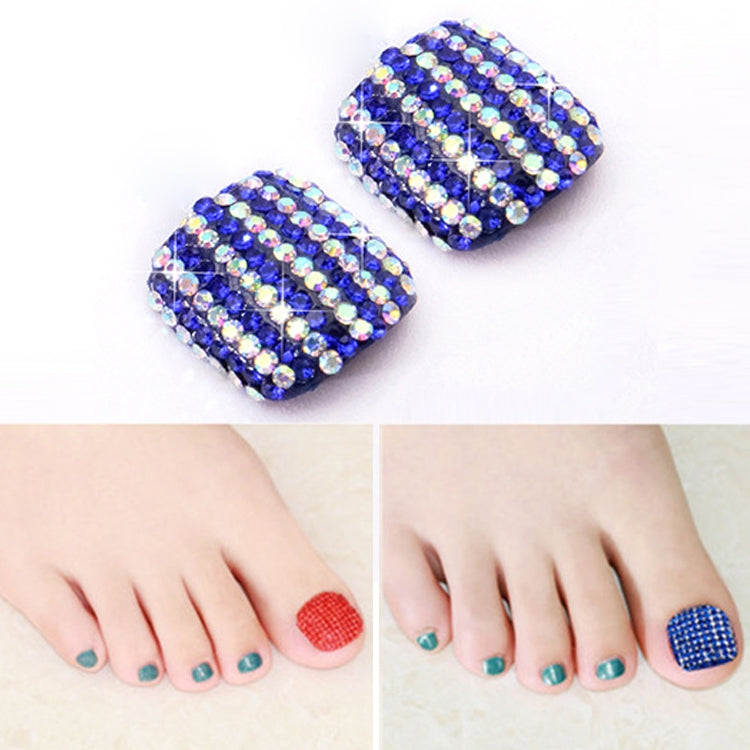 2 PCS Crystal Fake Nail Art Tips Rhinestone Full Cover Toenails Decals Stickers(NO:06) - Nail Stickers by PMC Jewellery | Online Shopping South Africa | PMC Jewellery | Buy Now Pay Later Mobicred