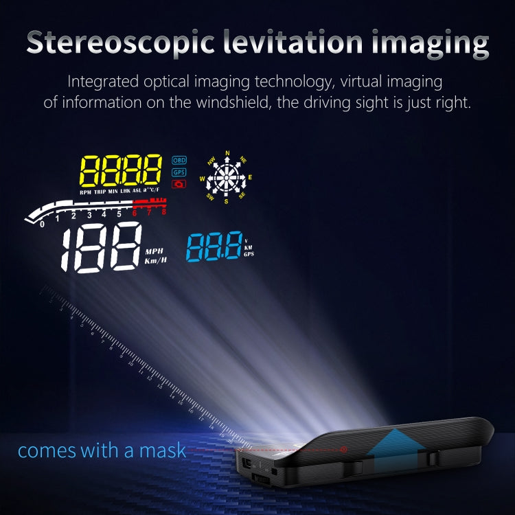 D1 Car OBD2 HUD Head-up Display GPS Speed Meter Speed / Voltage / Water Temperature Speed Alarm - Head Up Display System by PMC TechLife | Online Shopping South Africa | PMC TechLife | Buy Now Pay Later Mobicred