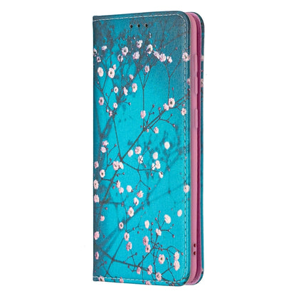 For Samsung Galaxy A50 Colored Drawing Pattern Invisible Magnetic Horizontal Flip PU Leather Case with Holder & Card Slots & Wallet(Plum Blossom) - Galaxy Phone Cases by PMC Jewellery | Online Shopping South Africa | PMC Jewellery