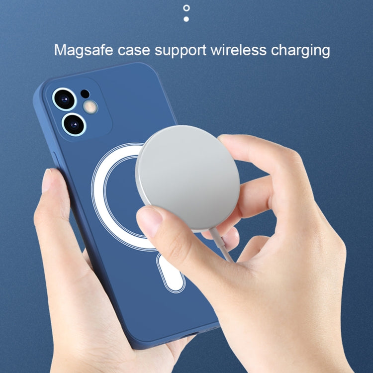 For iPhone 12 Pro Silicone Full Coverage Shockproof Magsafe Case(White) - iPhone 12 / 12 Pro Cases by PMC TechLife | Online Shopping South Africa | PMC TechLife