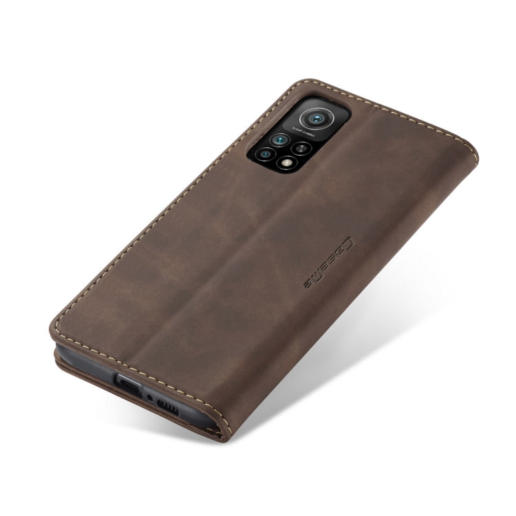 For Xiaomi Mi 10T 5G / 10T Pro 5G CaseMe-013 Multifunctional Retro Frosted Horizontal Flip Leather Case with Card Slot & Holder & Wallet(Coffee) - Xiaomi Cases by CaseMe | Online Shopping South Africa | PMC Jewellery | Buy Now Pay Later Mobicred