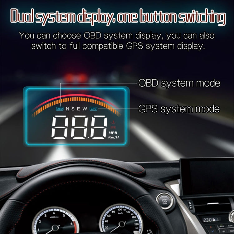 M11 Car OBD2 + GPS Mode Head-up Display HUD Overspeed / Speed / Water Temperature Alarm - Head Up Display System by PMC TechLife | Online Shopping South Africa | PMC TechLife | Buy Now Pay Later Mobicred
