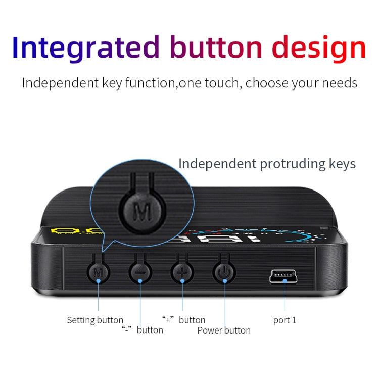 M12 OBD2 + GPS Mode Car Head-up Display HUD Overspeed / Speed / Water Temperature / Low Voltage / Fault Alarm - Head Up Display System by PMC Jewellery | Online Shopping South Africa | PMC Jewellery | Buy Now Pay Later Mobicred