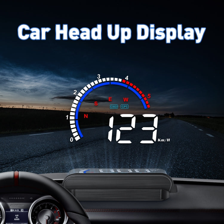 M13 Plus OBD2 + GPS Mode Car Head-up Display HUD Overspeed / Speed / Water Temperature Alarm / Eliminate Fault Codes - Head Up Display System by PMC Jewellery | Online Shopping South Africa | PMC Jewellery | Buy Now Pay Later Mobicred